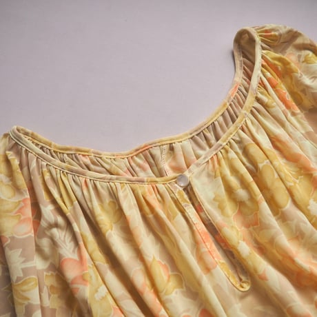 70s〜 floral house maxi dress