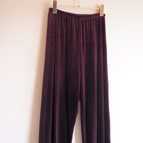 "CLIO" bordeaux velours easy pants