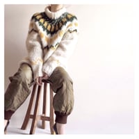 Italy made fluffy nordic sweater