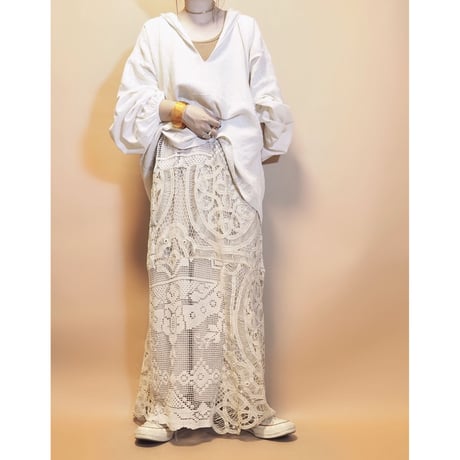 30s ukrainian white lace blouse