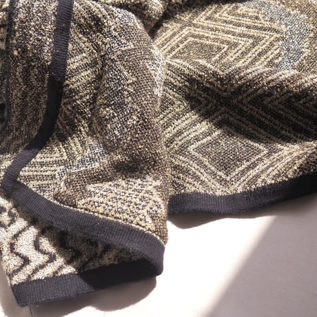vintage abstract pattern knitted jacket