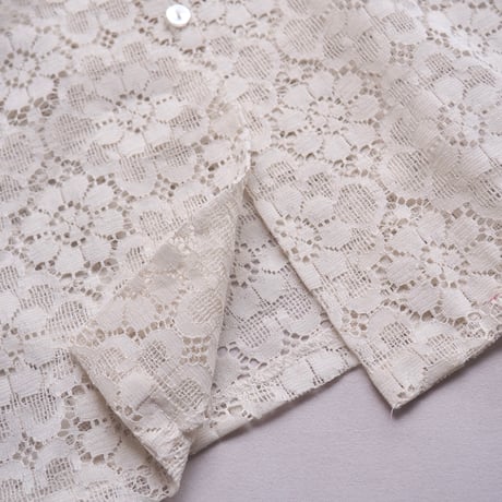 70s "Carefree Fashions" lace blouse