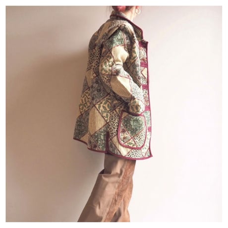 "BLAIR" floral pattern tapestry jacket