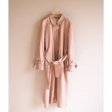 70〜80s "London fog" dusty pink balmacaan coat
