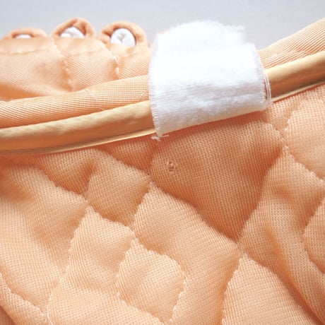 60〜70s peach quilted robe