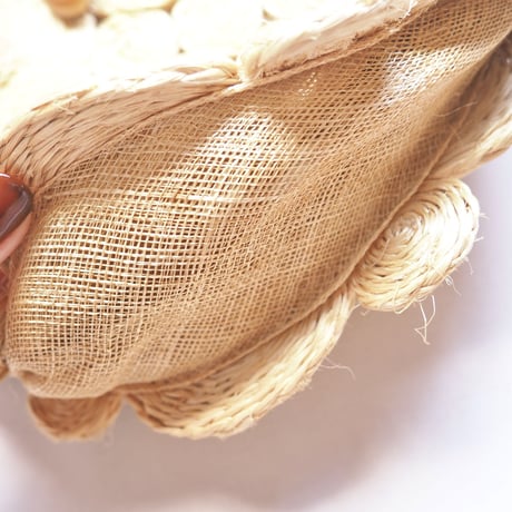 vintage raffia circle  bag