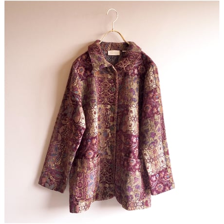 "Studio Works" floral tapestry jacket