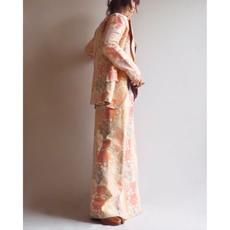70s "new issues" tapestry jacket & maxi skirt set