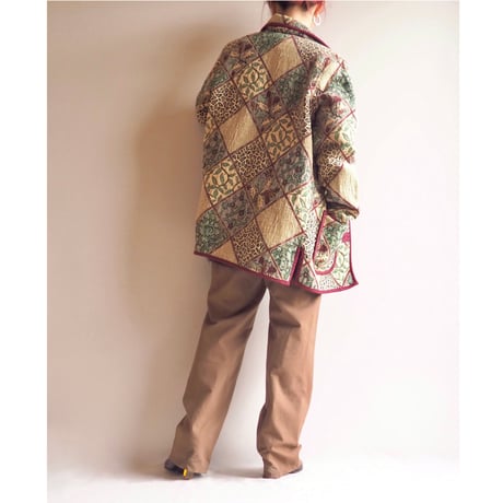 "BLAIR" floral pattern tapestry jacket