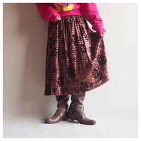 vintage metallic floral skirt