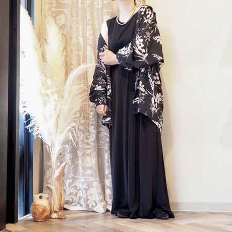 vintage floral oversized sheer blouse