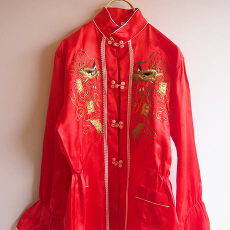 50s〜 chinese embroidered blouse