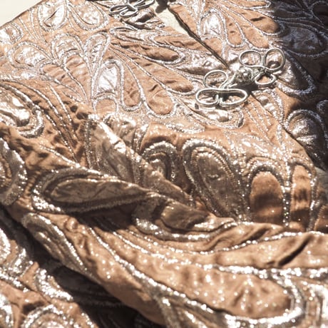 vintage metallic abstract brocade jacket
