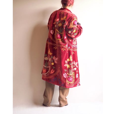 vintage suzani embroidered robe