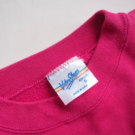 90s "Velva Sheen" mickey print sweatshirt  (magenta)