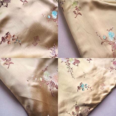 60〜70s chinese embroidered satin coat