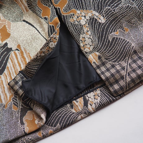 70s metallic floral maxi dress
