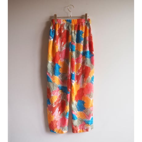 vintage abstract print easy pants
