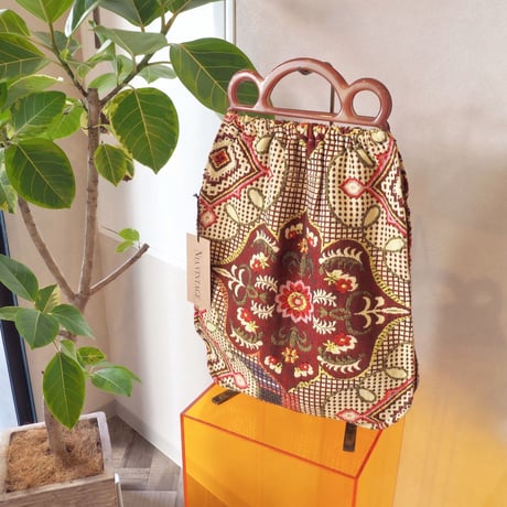 vintage floral tapestry design bag