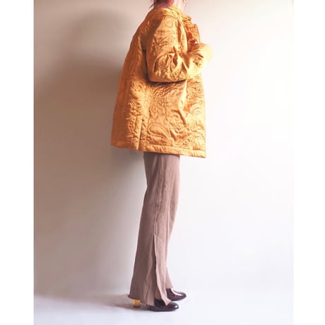 "classic elements" satin embroidered quilt jacket