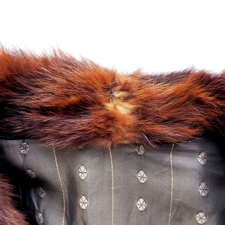 60s dark brown mink fur jacket