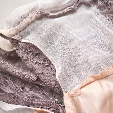 50s mauve lace midi dress