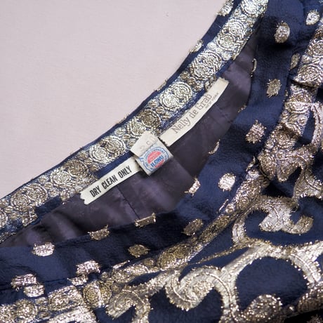 70s "Nelly De Grab" sheer metallic maxi skirt
