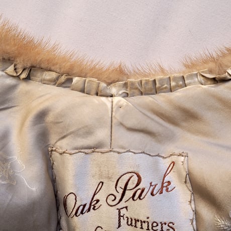 60s "Oak Park Furriers" mink fur cape