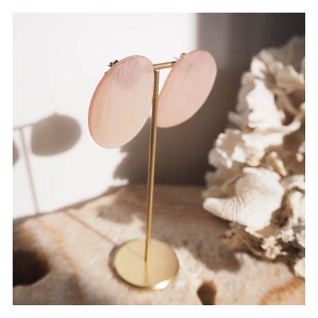 50s pink plastic large earrings