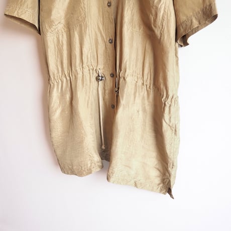 silk drawstring oversized shirts