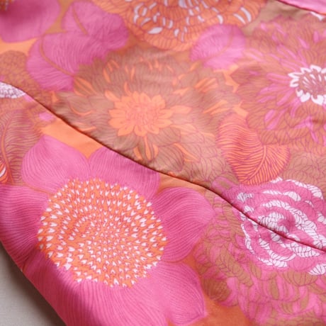 70s floral balloon sleeve maxi dress