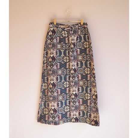 70s abstract tapestry maxi skirt