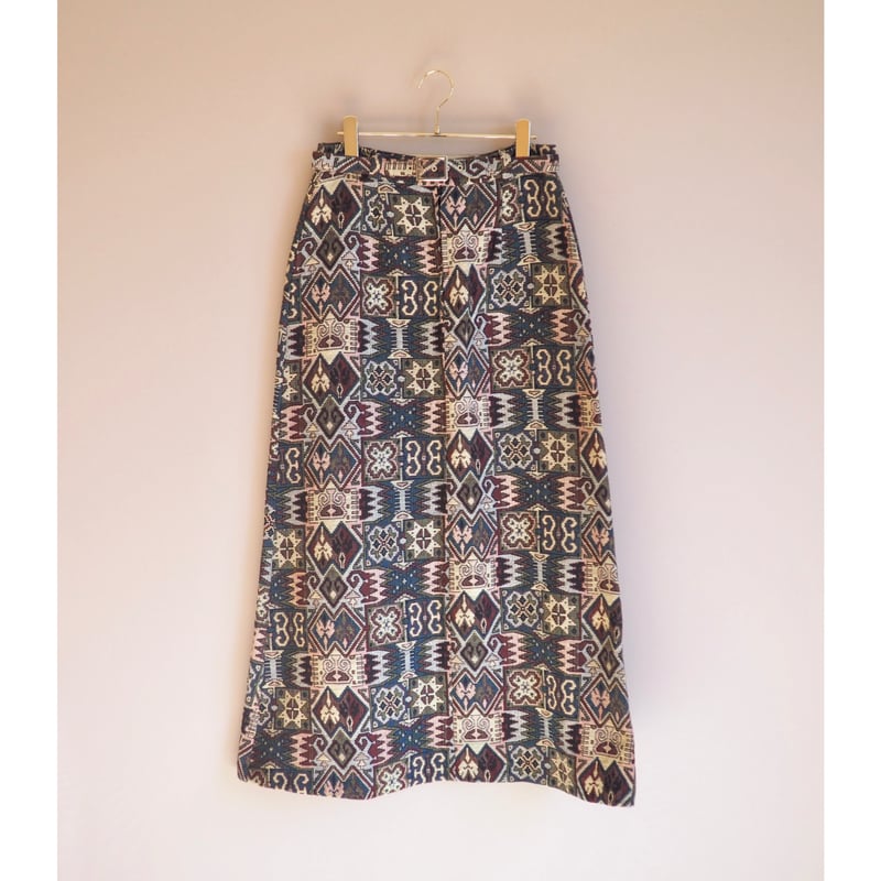 70s abstract tapestry maxi skirt | Nia vintage