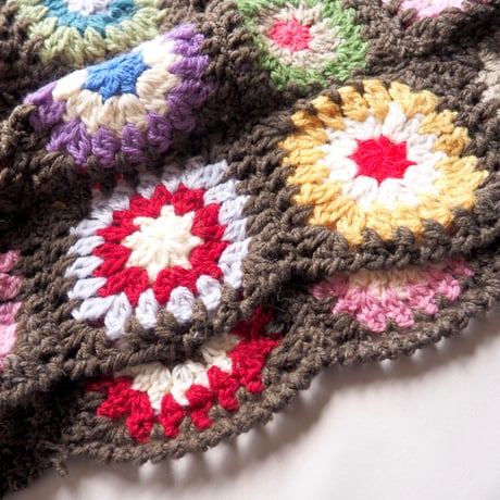 original remake granny square maxi skirt