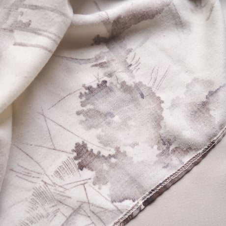 vintage ink painting blouse