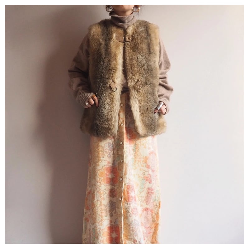 ファーベスト　古着　ヴィンテージ　vintage Fake Fur vest〛 WinterSale開催❄ ファーベスト全品20%offでお求め