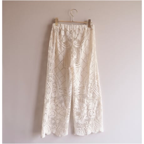 original remake filet lace wide pants (IV)