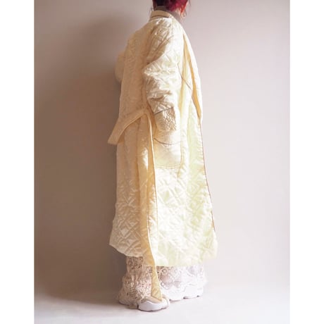 80〜90s embroidered quilt robe