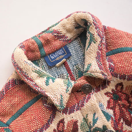 "Classic Western" floral tapestry jacket