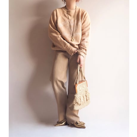 70〜80s wood woven bag