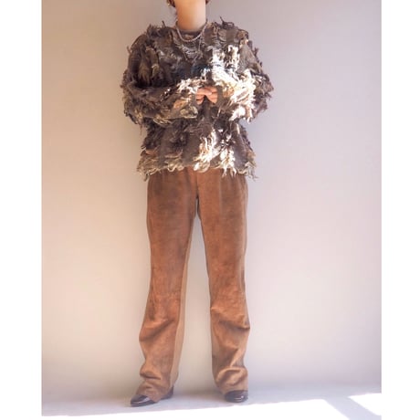 vintage fuzzy design sweater