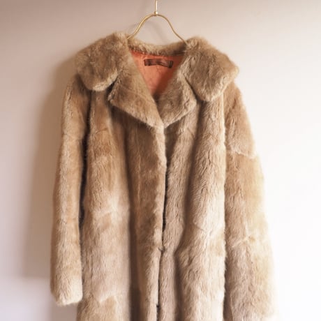 60s real fur back strap jacket