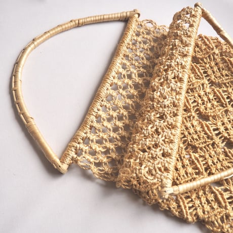 70〜80s jute macrame bag