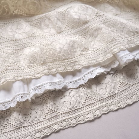 vintage floral crochet midi skirt