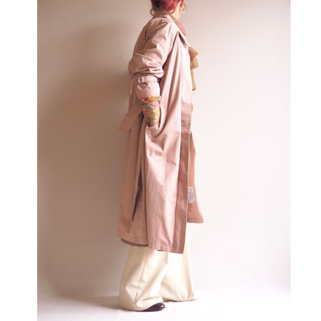 70〜80s "London fog" dusty pink balmacaan coat