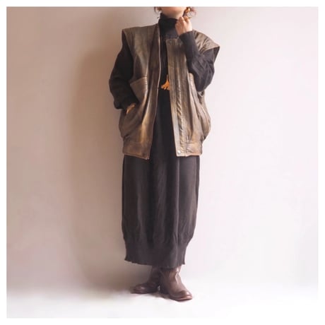 vintage leather design vest