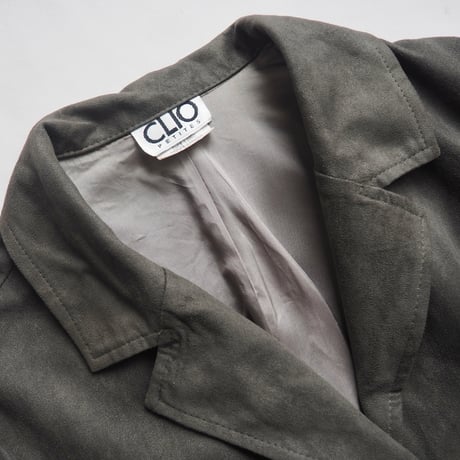 "CLIO petites" faux suede jacket & pants set