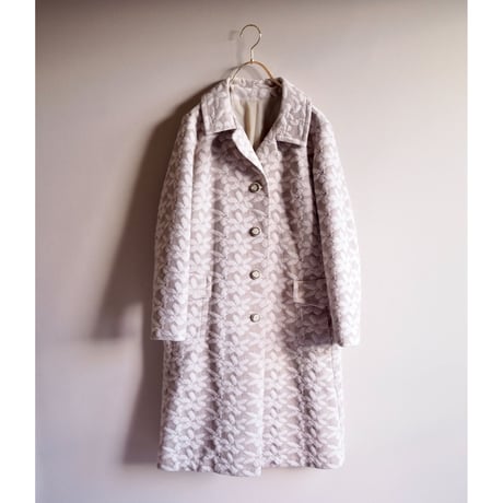 60s double knit floral coat
