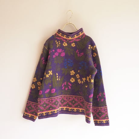 "Michelle Stuart" floral pattern sweater