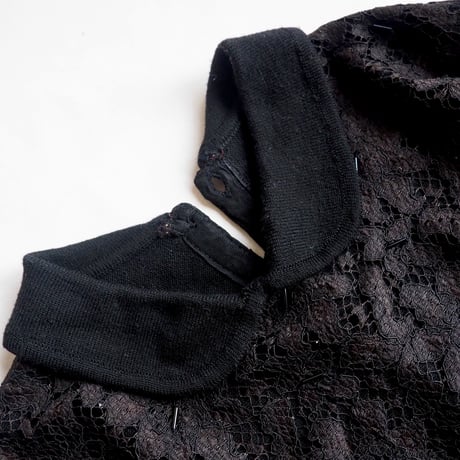〜70s lace beaded design sweater